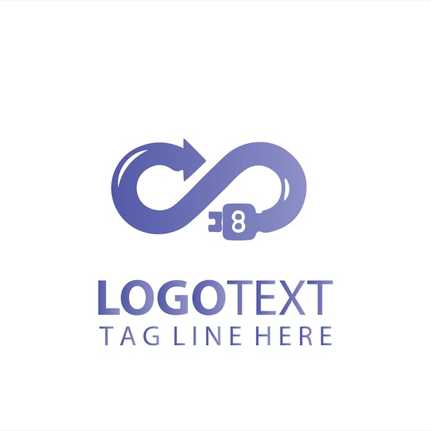 Illustrazioni vettoriali del logo Infinity Plug USB