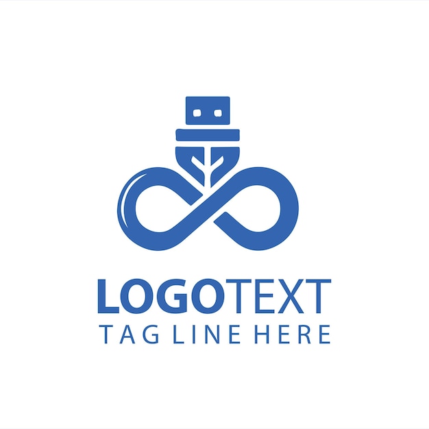 Illustrazioni vettoriali del logo Infinity Plug USB