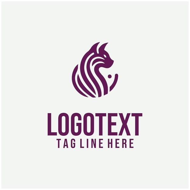 Illustrazioni vettoriali del logo Linear Cat