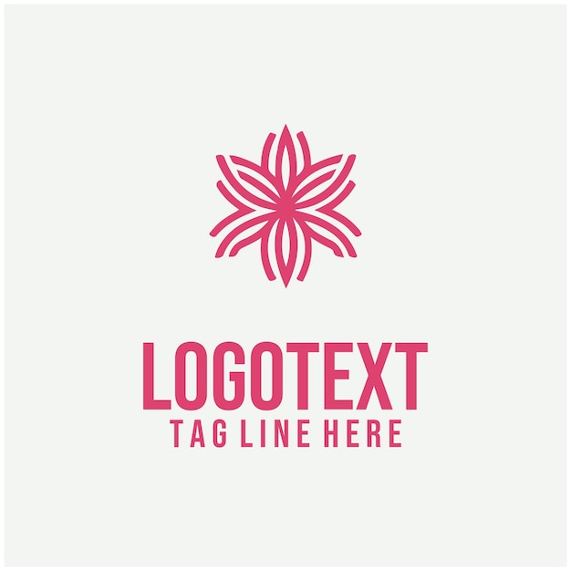 Illustrazioni vettoriali del logo Linear Flower Rose
