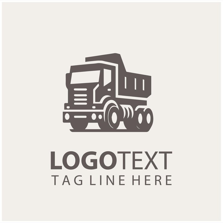 Illustrazioni vettoriali del logo per il trasporto di camion