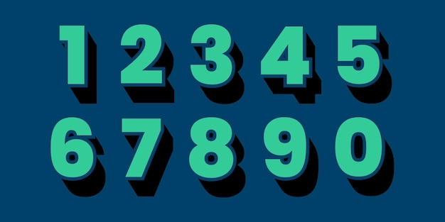 Illustrazioni vettoriali dell'alfabeto dei caratteri dei numeri delle forme geometriche dei colori creativi vettoriali