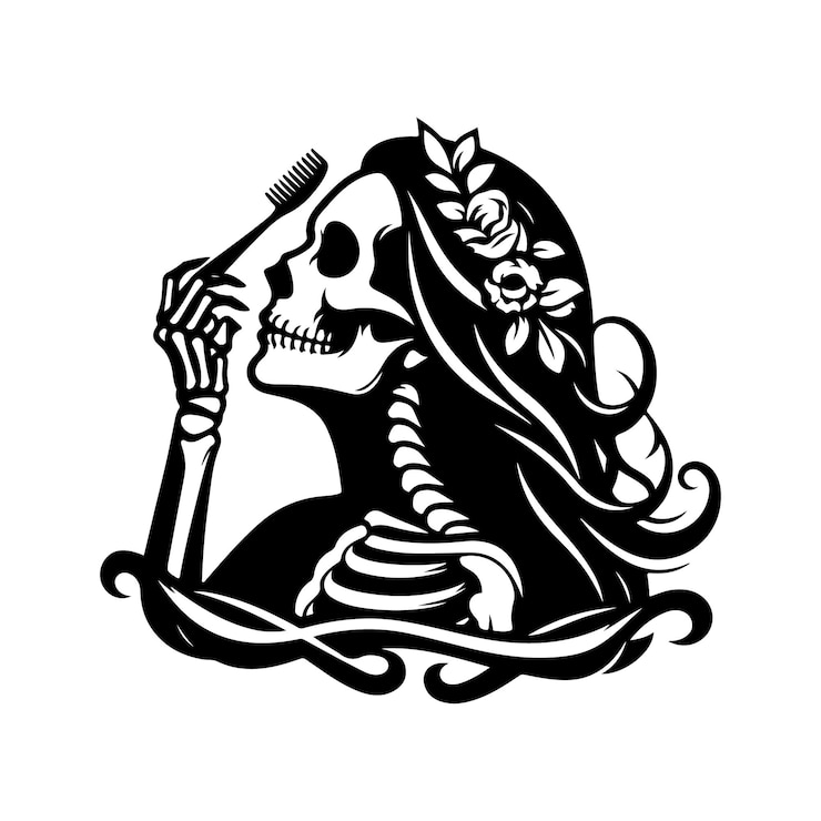 Vettore illustrazioni vettoriali della silhouette dello scheletro perfette per i disegni di halloween