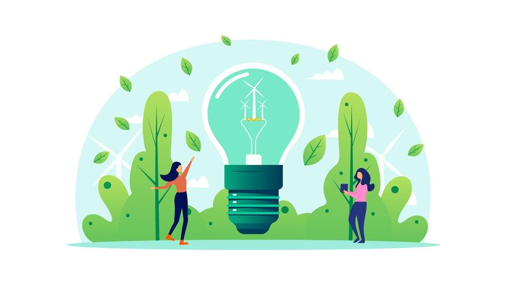 Vettore ilustracion sobre energia rinnovabile