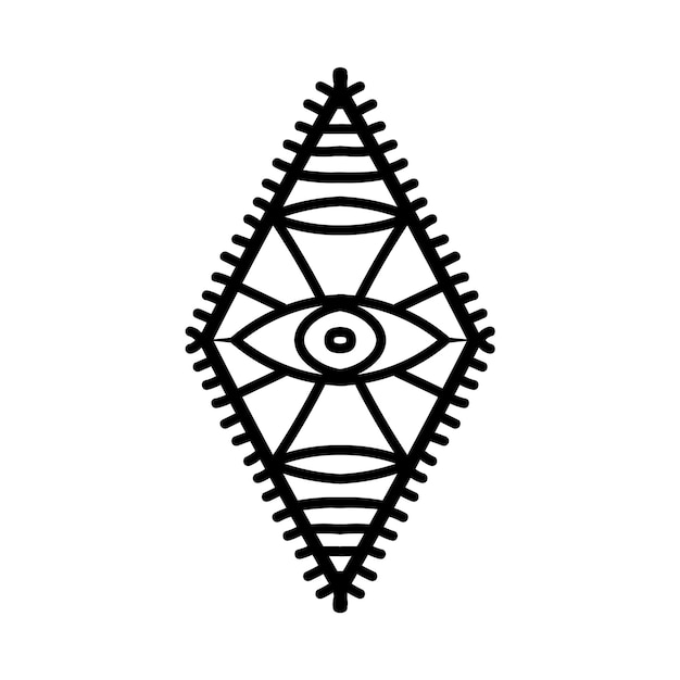 Immagine astratta dell'occhio Simbolo della filosofia della geometria sacra occulta