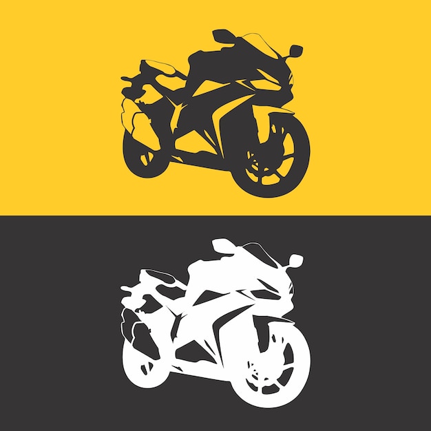 immagine del logo di vettore della siluetta della motocicletta sportiva