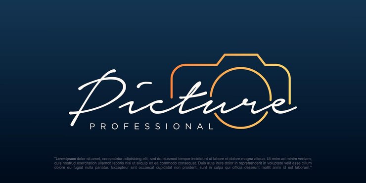 Immagine fotografica logo design modello vettoriale