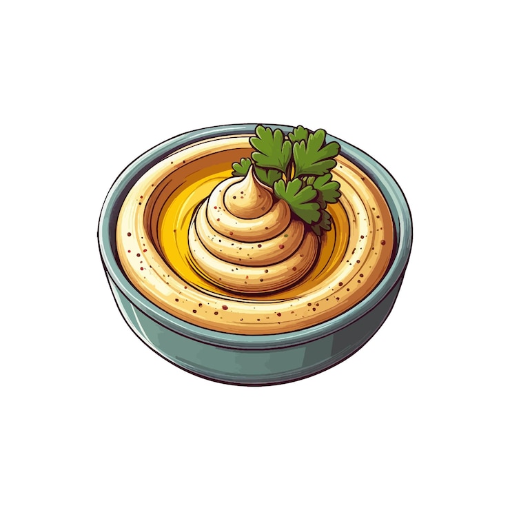 Vettore immagine generata da hummus ai