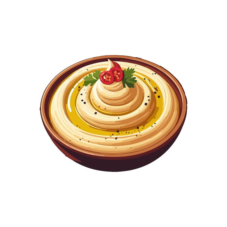 Vettore immagine generata da hummus ai