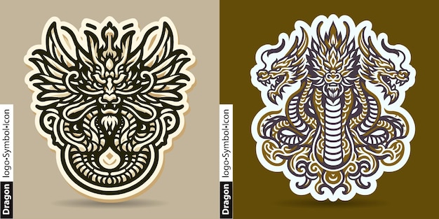 Immagine Logo del drago Icona e simbolo nella cultura cinese