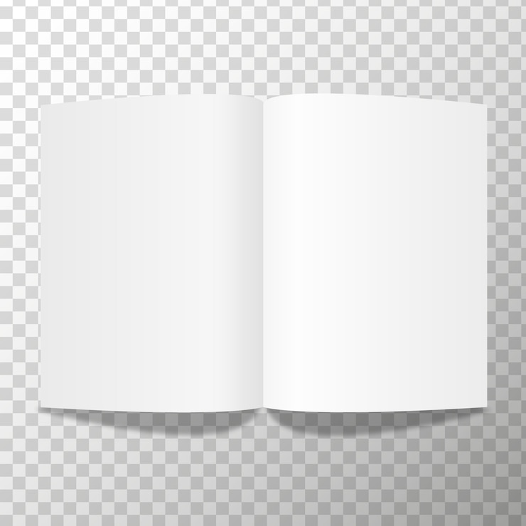 Vettore immagine piegata di concetto dell'illustrazione di vettore dello strato del libro bianco