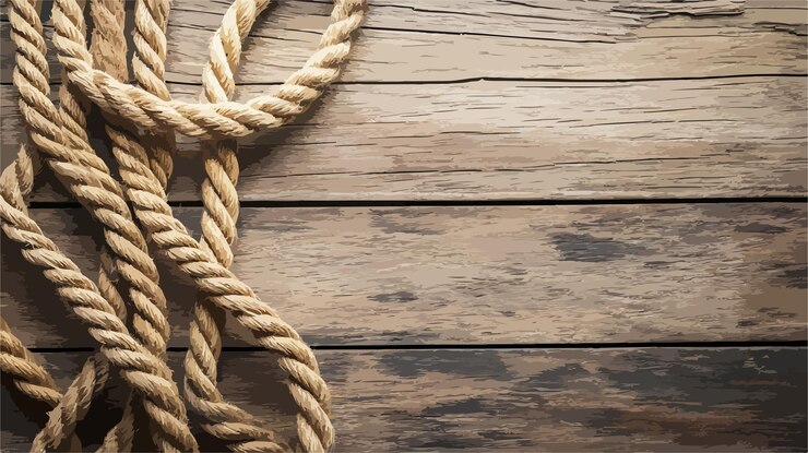 Vettore immagine ravvicinata di corda disordinata e corda impigliata
