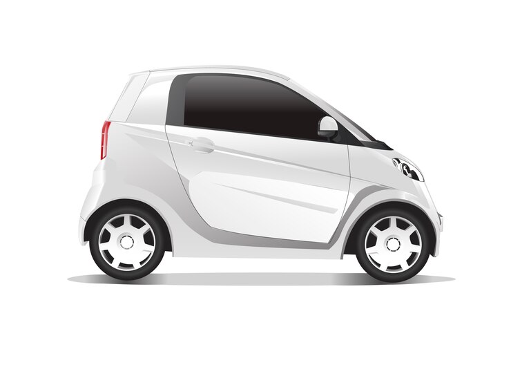 Vettore immagine tridimensionale dell'automobile isolata su fondo bianco