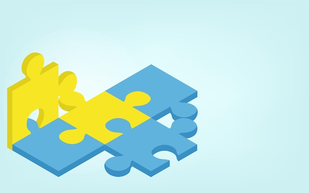 Immagine tridimensionale per la risoluzione dei problemi del puzzle isometrica
