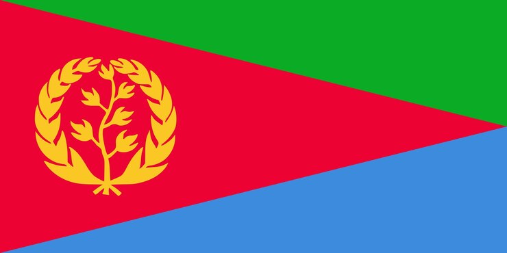 Vettore immagine vettoriale bandiera dell'eritrea