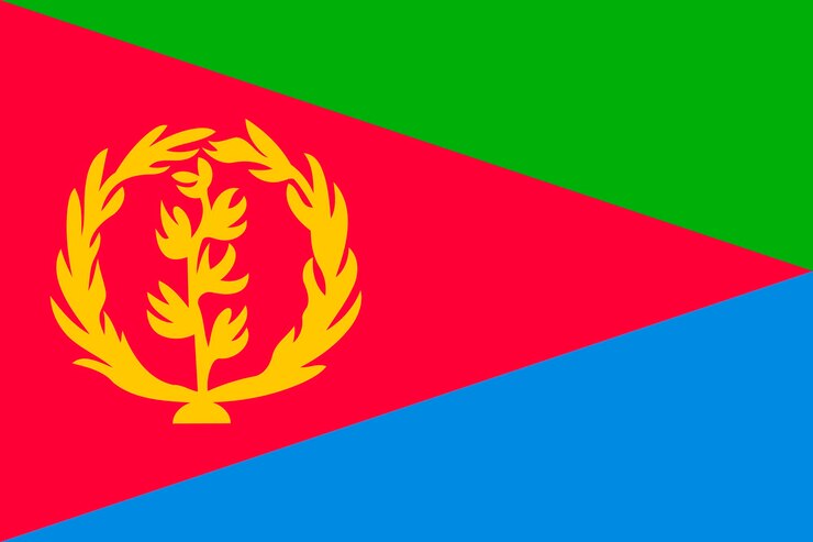 Vettore immagine vettoriale bandiera dell'eritrea
