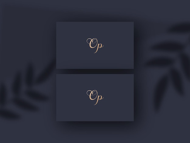 Immagine vettoriale del design del logo OP