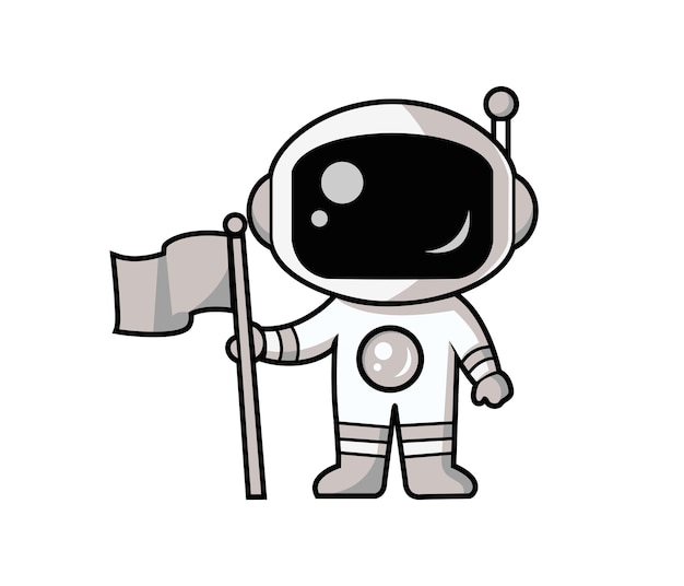 Immagine vettoriale del logo della mascotte dell'astronauta