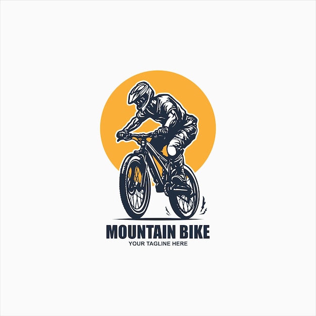 Immagine vettoriale dell'emblema del logo della mountain bike