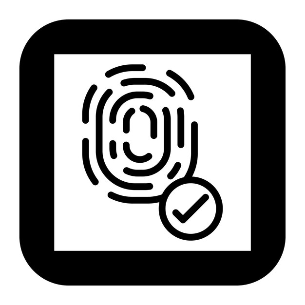 Immagine vettoriale dell'icona biometrica Può essere utilizzata per la sicurezza delle informazioni