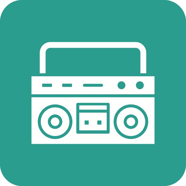 Immagine vettoriale dell'icona Boombox Può essere utilizzata per il compleanno