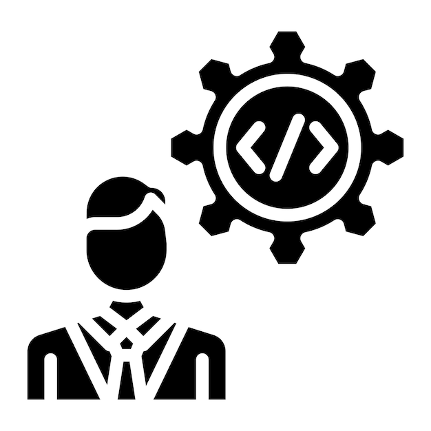 Immagine vettoriale dell'icona Coding Skills Può essere utilizzata per Freelancer