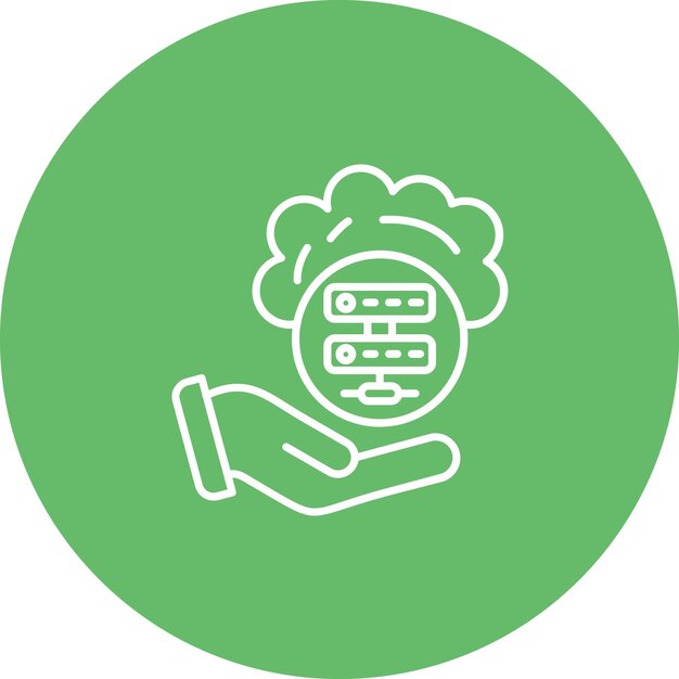 Immagine vettoriale dell'icona dei servizi di hosting Può essere utilizzata per il web hosting