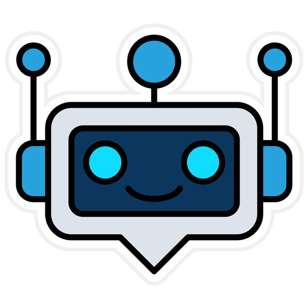 Immagine vettoriale dell'icona del bot Può essere utilizzata per l'agenzia di social media