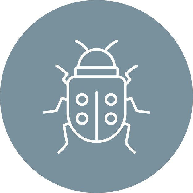 Immagine vettoriale dell'icona del bug Può essere utilizzata per UX e UI