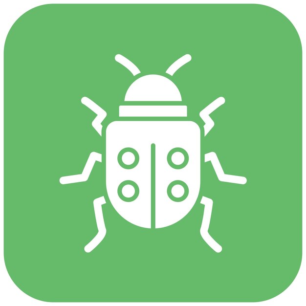 Immagine vettoriale dell'icona del bug Può essere utilizzata per UX e UI