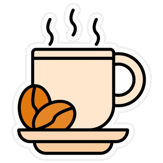 Immagine vettoriale dell'icona del caffè Può essere utilizzata per l'agricoltura e il giardinaggio