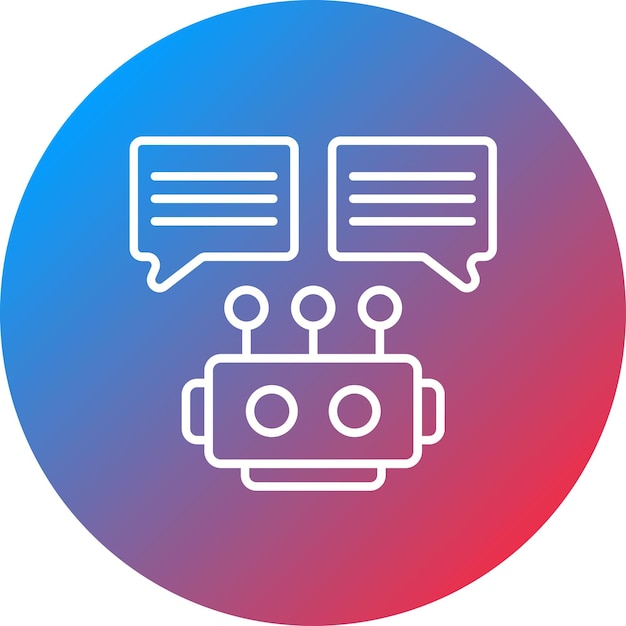 Immagine vettoriale dell'icona del chatbot può essere utilizzata per l'intelligenza artificiale