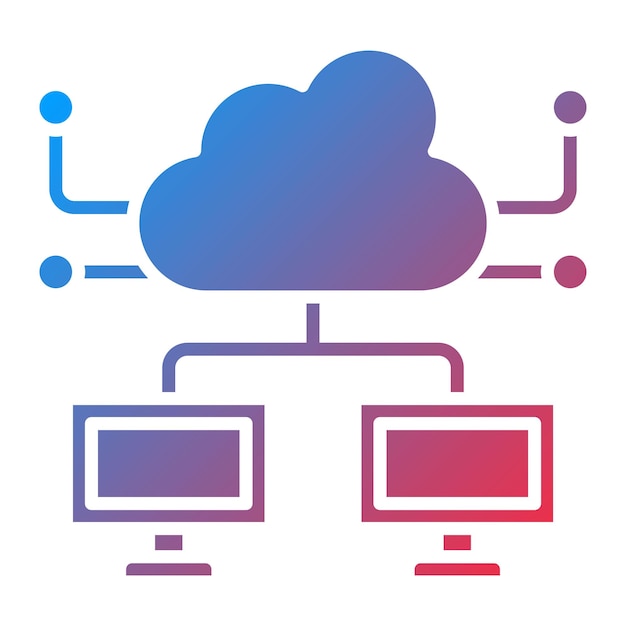Immagine vettoriale dell'icona del cloud computing può essere utilizzata per Smart City