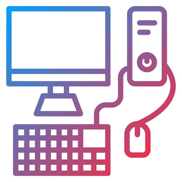 Immagine vettoriale dell'icona del computer Può essere utilizzata per Generation Gap