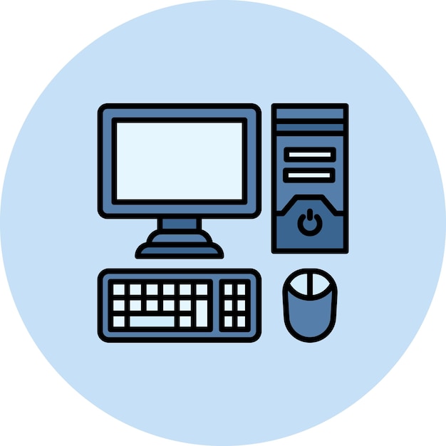 Immagine vettoriale dell'icona del computer Può essere utilizzata per il computer e l'hardware