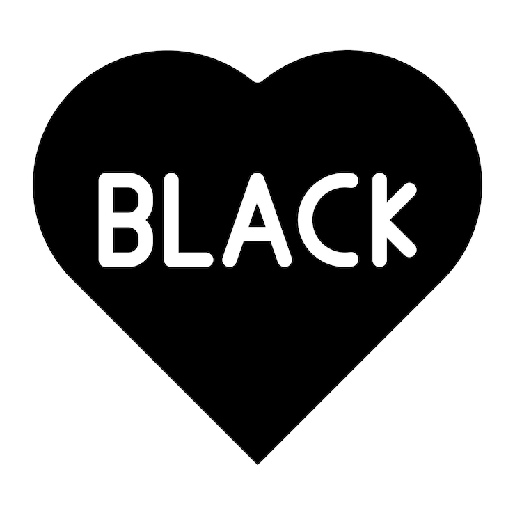 Vettore immagine vettoriale dell'icona del cuore nero può essere utilizzata per il carnevale