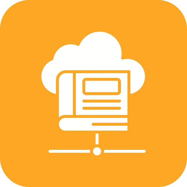 Immagine vettoriale dell'icona del database di studio Può essere utilizzata per l'apprendimento