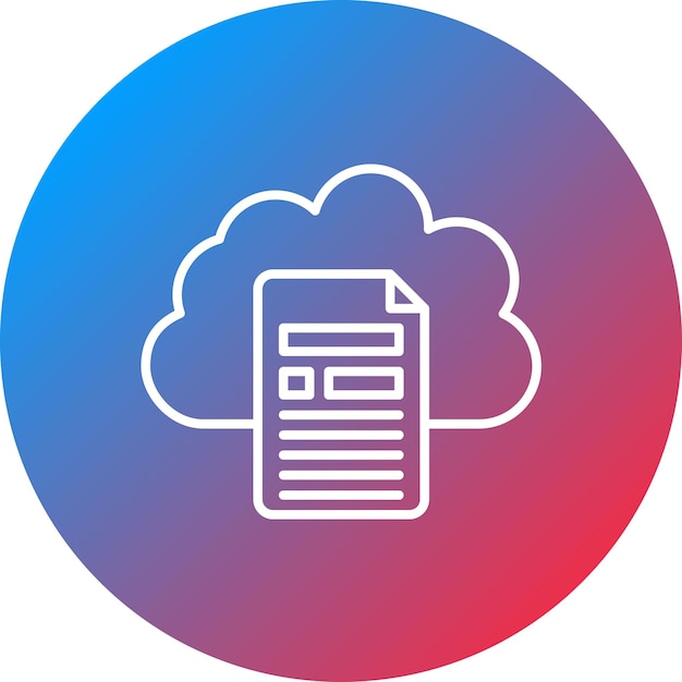 Immagine vettoriale dell'icona del file cloud Può essere utilizzata per la rete e la condivisione dei dati