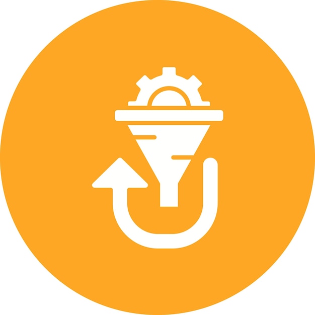 Immagine vettoriale dell'icona del funnel Può essere utilizzata per l'infografica