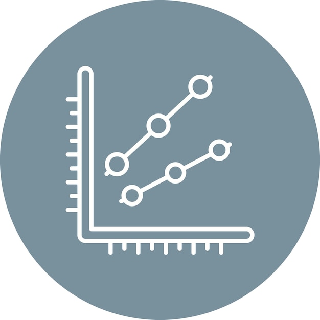 Immagine vettoriale dell'icona del grafico a righe Può essere utilizzata per l'analisi dei dati