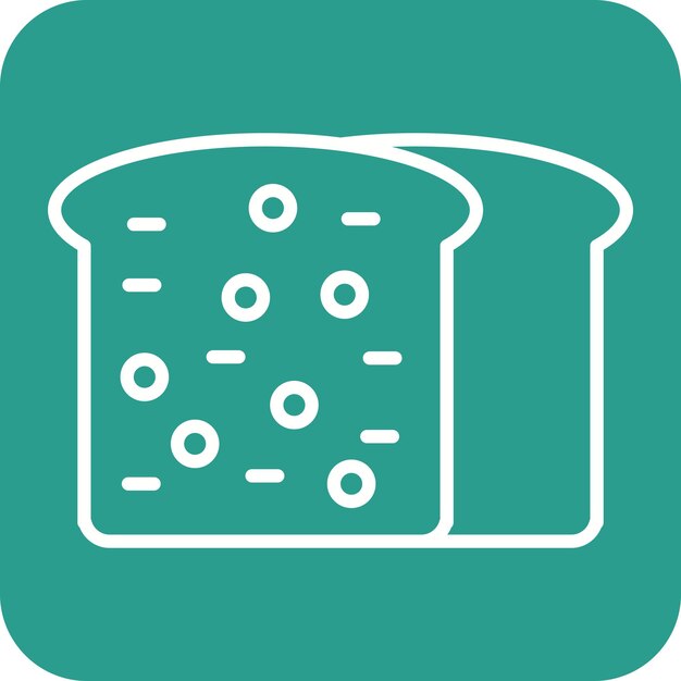 Immagine vettoriale dell'icona del pane Può essere utilizzata per la mattinata e la colazione
