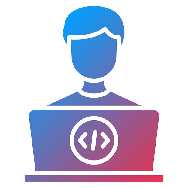 Immagine vettoriale dell'icona del programmatore Può essere utilizzata per l'informatica