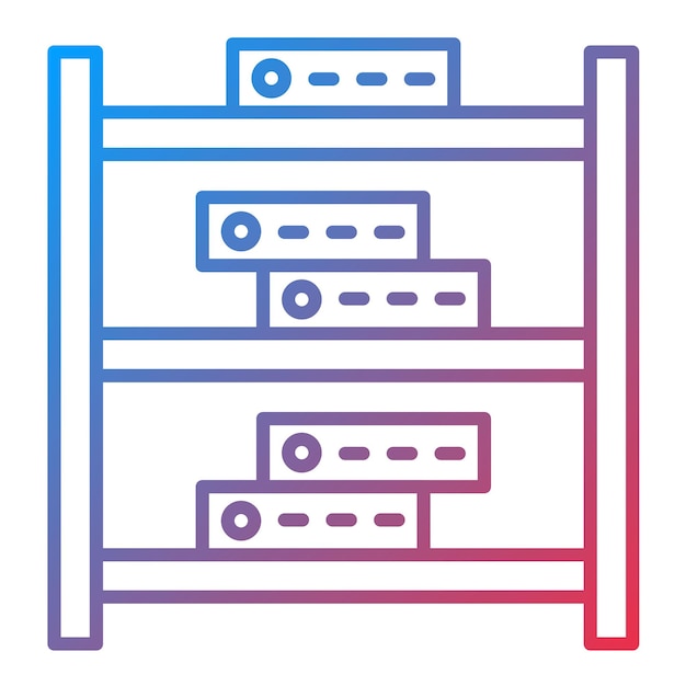Immagine vettoriale dell'icona del rack del server Può essere utilizzata per l'hosting web