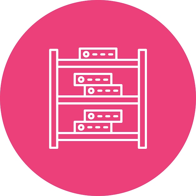 Immagine vettoriale dell'icona del rack del server Può essere utilizzata per l'hosting web