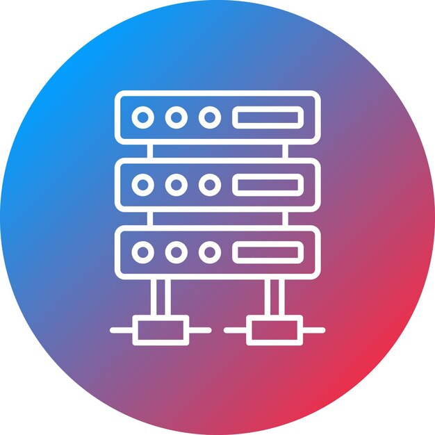 Immagine vettoriale dell'icona del server Può essere utilizzata per No Code