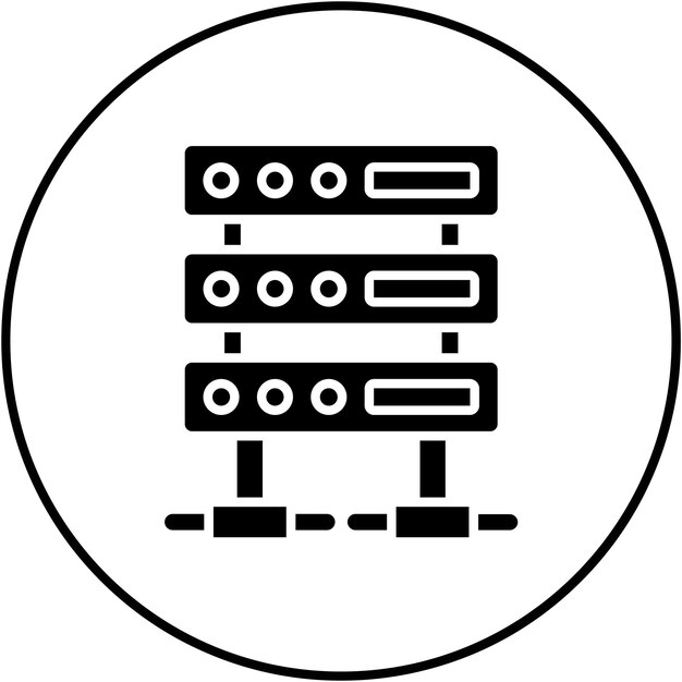 Immagine vettoriale dell'icona del server Può essere utilizzata per No Code