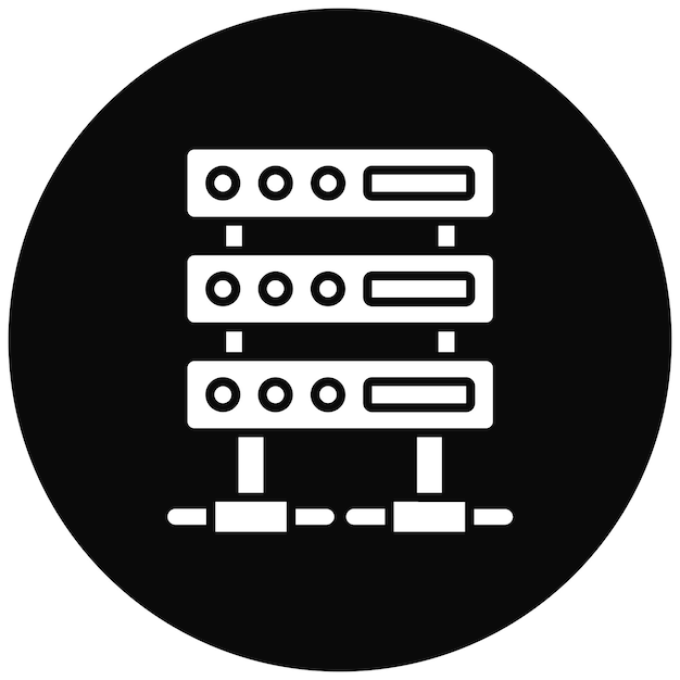 Immagine vettoriale dell'icona del server Può essere utilizzata per No Code