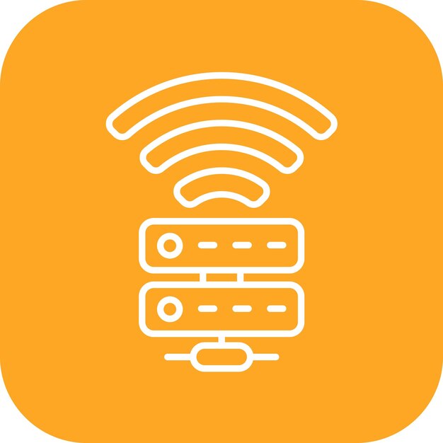 Immagine vettoriale dell'icona del server Wi-Fi Può essere utilizzata per l'hosting web