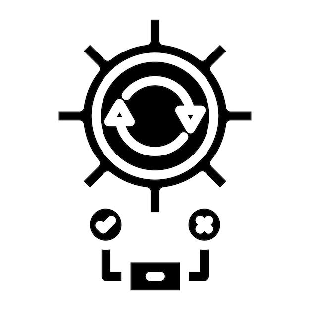Immagine vettoriale dell'icona del test automation framework può essere utilizzata per il test del software