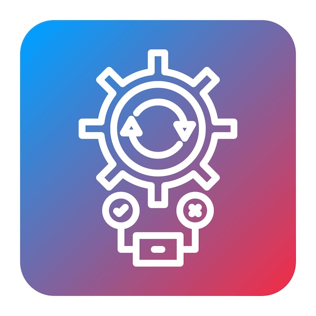 Immagine vettoriale dell'icona del test automation framework può essere utilizzata per il test del software